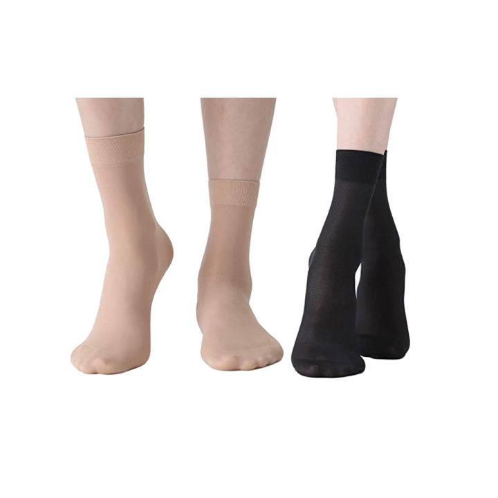 Modern Modest – Pack of 2, 3, 4, 6 Pairs of Black, Beige or Skin Ankle Socks/ Stockings