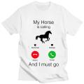 y orse Is Calling and I ust o irthday Funny raph Shirts Women en Fashion ops Casual Oersized -shirt. 