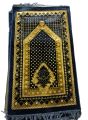 Black and Golden Cut Work Design Prayer Mat | Jaye Namaz | Jaa e Namaz Rug High Quality Material Very Soft and Comfortable. 