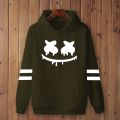 Marshmellow yellow printed kangroo hoodie for men. 