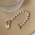 Korean Jewellery Beautiful White Butterfly Pearl Bracelet Jewellery For Girls Latest New Trendy Design Bracelet For Girl. 