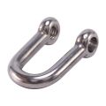 4pcs M6X38mm Straight D-Shackle, Short, Stainless Steel AISI 316. 