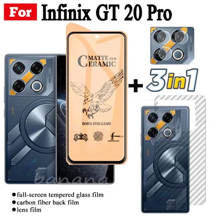 3 IN 1 infinix GT 20 Pro Ceramic Tempered Glass for infinix GT 10 Pro Smart 8 7 8 Pro 8 Plus Note 40 30 10 Pro Camera Lens Glass Screen Protector and Back Film