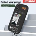 JIUMOO For iPhone X iPhone Xs Case Fashion Simple Boy Thin New Design Leather Soft Back Cover Camera Protect Cases Shockproof Casing. 