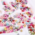 ABS Imitation Pearl Beads 3/4/6/8/10MM NO HOLE DIY Round Plastic Acrylic Spacer Beads for Jewelry Making. 