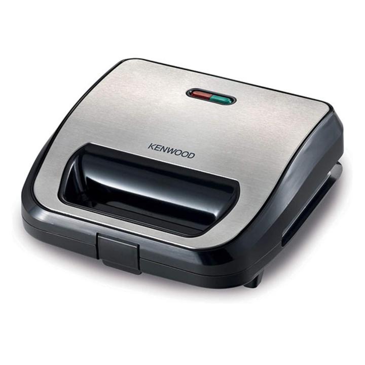 New Kenwood SMM02.000SI 3 in 1 Sandwich Maker (Sandwich, grill/griddle, waffle) - 750W - Black&Steel