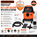 Black+Decker Vacuum Cleaner (Wet & Dry) with Blower function - WDBD10 - 10 Litre Drum 1200 Watt - with HEPA Filter (Allergen Filtration). 