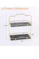 Makeup Organizer Shelf, 2 Tier Cosmetic Storage Basket with Removable Glass Tray, Wire Vanity Organizer Rack for Dresser,. 