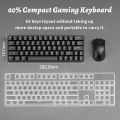 DIERYA DK63 60% Wireless Mechanical Keyboard, RGB Backlit Bluetooth Gaming Keyboard Wired Dedicated Arrow Keys, Compact 63 Keys Mini Keyboard, Full Keys Programmable - Blue Switch. 