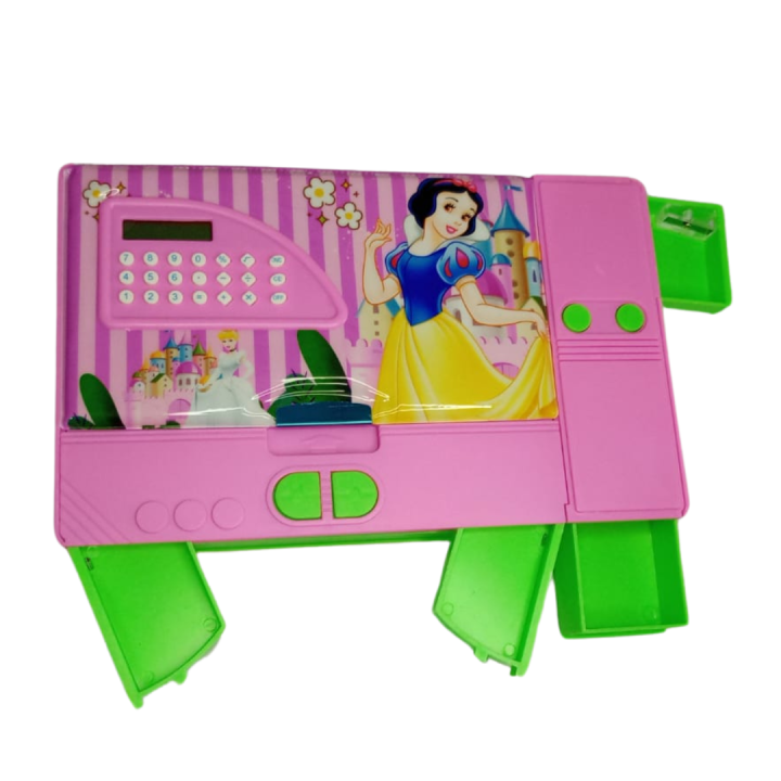 Jumbo Geometry Pencil Box | Kids geometry box | Snow white geometry box with calculator | Calculator geometry box | Girls geometry box