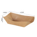 10Pcs Disposable Kraft Paper Boats Plates Trays Sushi Boat Box Food Paper Boxes. 