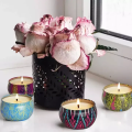 Aromatherapy Scented Candle with Beautiful Tin - Relaxing Fragrance for Home Office. 
