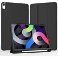 iPad Air 4 / Air 5 10.9 inch Flip Cover with Stylus Pencil Holder, Trifold Stand Protective Cover - Auto Sleep/Wake. 