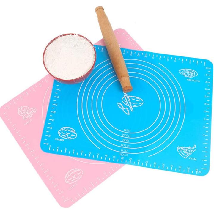 24 X16 siliconen bakmat extra grote anti-aanbakmat met hoge rand, deegrolplank voor gebak, macarons, taarten, brood, koekjes, pizza, fondant, pasta, food grade siliconen bakbenodigdheden
