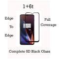 ONEPlus 6t Glass Protector 5D Tempered Glass For ONE Plus 6t - Black - Glass Protector. 