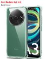 Redmi A3 4G Back Cover Transparent Soft Bumper Clear Back Case Imported. 