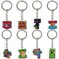 【Best value for money】 Cartoon 3D Minecraft Keychain Soft PVC My World Keyring Pendant Bag Accessories Kids Gift.