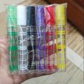 Pack of 6 PCS - Colorful Glass Perfume Atomizer Spray Glass Bottles Pack of (6) Empty Refillable for Lotion Toner Essential Oils(8ml ). 
