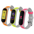 Para mi band 3/4/5/6/7 pulseira de silicone de duas cores de substituição inteligente. 