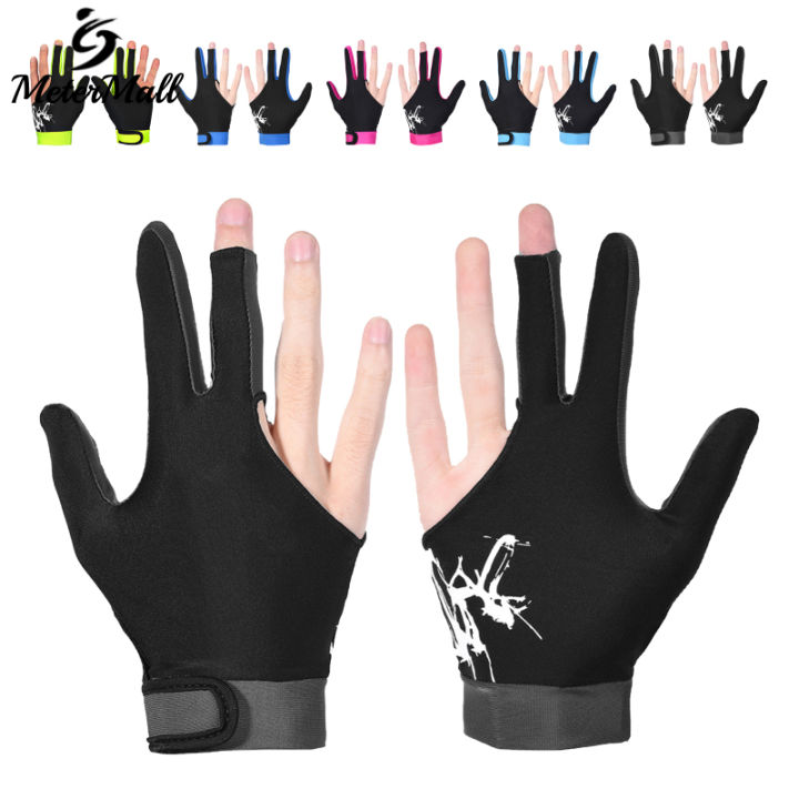 MeterMall 3 Finger Snooker Gloves, Billiard Pool Gloves, Stretchy Billiards Gloves, Anti Slip And Breathable Pool Cue Gloves Snooker Cue Sport Glove For Men Women