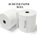 Printer Machine Roll 79 80mm 3inch Thermal Paper POS 80Meter 48 Gsm 6pc. 