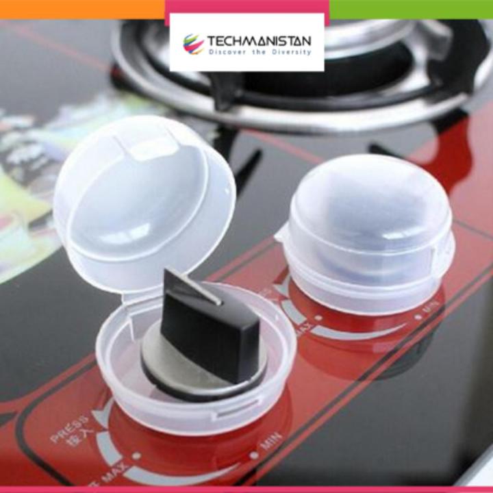 Techmanistan Pack of 2 - Child Safety Universal Gas Stove Knob Cover, Child Proof Kitchen Stove Knob Guard, Stove Guard, Heat Resistant Oven Knob Covers