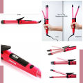 Hair straightener portable hair straightener machine and curler 220V nova hair straightener 2 in 1 machine for women Ceramic Tourmaline Plate Flat Iron Heating 2 in 1 hair straightener & curler design Ceramic Curling Iron Energy Saving Portable size to ca. 
