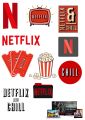 Net flix Stickers for Laptop Car Bike Phone Stickers. 