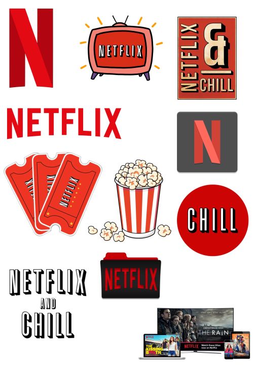 Net flix Stickers for Laptop Car Bike Phone Stickers