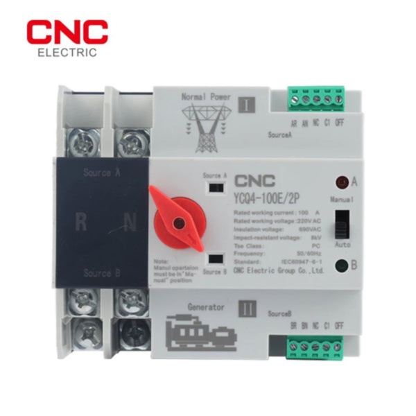 CNC 2-Pole ATS Automatic Transfer Switch – ATS YCQ4-100E - 100A | Daraz.pk