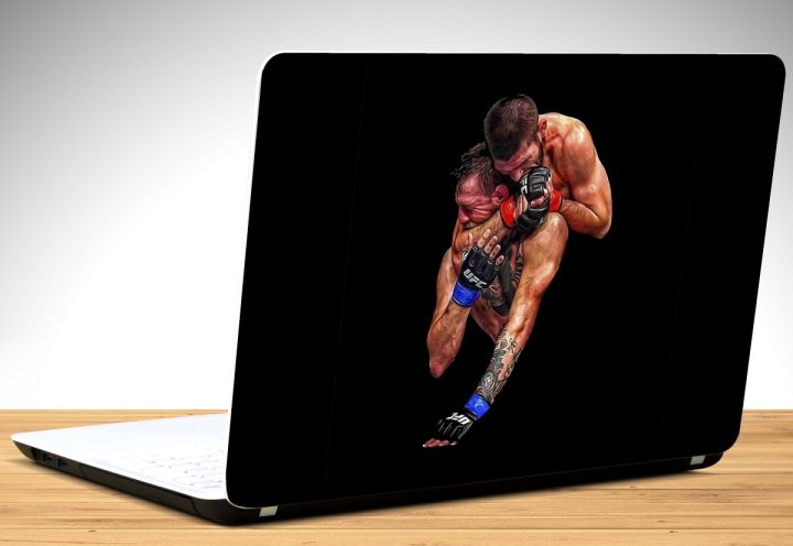 Khabib Nurmagomedov Beat Conor McGregor, UFC Laptop Skin Vinyl Sticker Decal, 12 13 13.3 14 15 15.4 15.6 inch Laptop Skin Sticker Cover Art Decal Protector Fits All Laptops