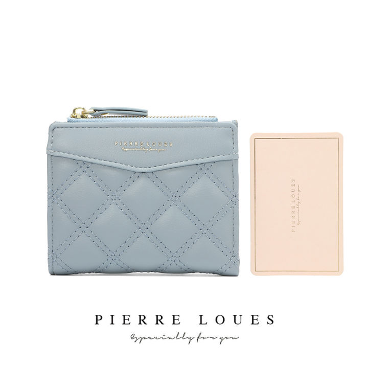 Pierre LOUES Mizuki Wallet Women's Small Folding Wallet PU Leather Premium BAEOS