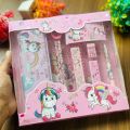 Unicorn Stationery Set For Girls Pencil Case / Pencil Box And Kawaii Stationery For Girls Unicorn Cute Stationery kit. 
