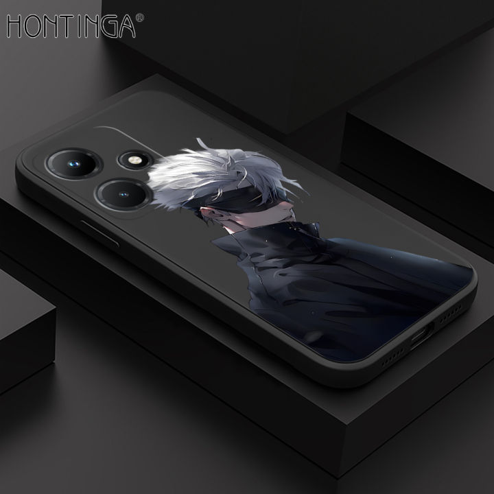 Hontinga for Infinix Hot 30i Back Cover Handsome Satoru Gojo Design Phone Case Square Soft Liquid Silicone Mobile Cover