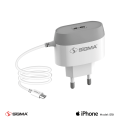 Sigma Micro 2.1A Single USB Wall Charger with built-in Cable – S10. 