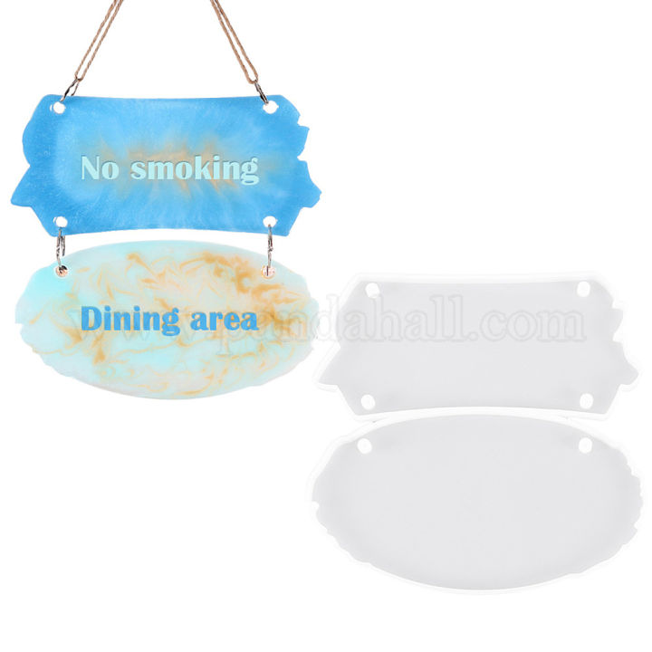 DIY Name Plate Silicone Mold for Resin – Pendant & Door Sign Mould for Epoxy/UV Resin, Large Reusable Mold for Resin Art, Jewelry Tags, Desk Plates, Indicator Sign – 240x247mm