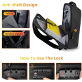 Men Brand Laptop Backpack Anti-theft Waterproof Password Lock Backpacks Bags USB Charging Men's Business Travel Bag. 