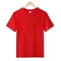 Heavyweight combed cotton short sleeve t-shirt advertising shirt wholesale overalls custom printed logo embroidery undershirt tops. 