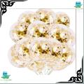 Pack of 5 Confetti Balloons, Confetti inside the balloons, best for party decorations. 