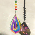 2Pcs Home Decorations: 1 Pcs Sun Catcher Feng Shui Crystals Window Drop Prism & 1 Pcs 10CM Green Turbo Sea Shell Conch. 
