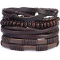 [SPECIAL OFFER] Pack of 4 Multirope Traditional Leather Bracelets    -RMK 's  COLLECTION. 