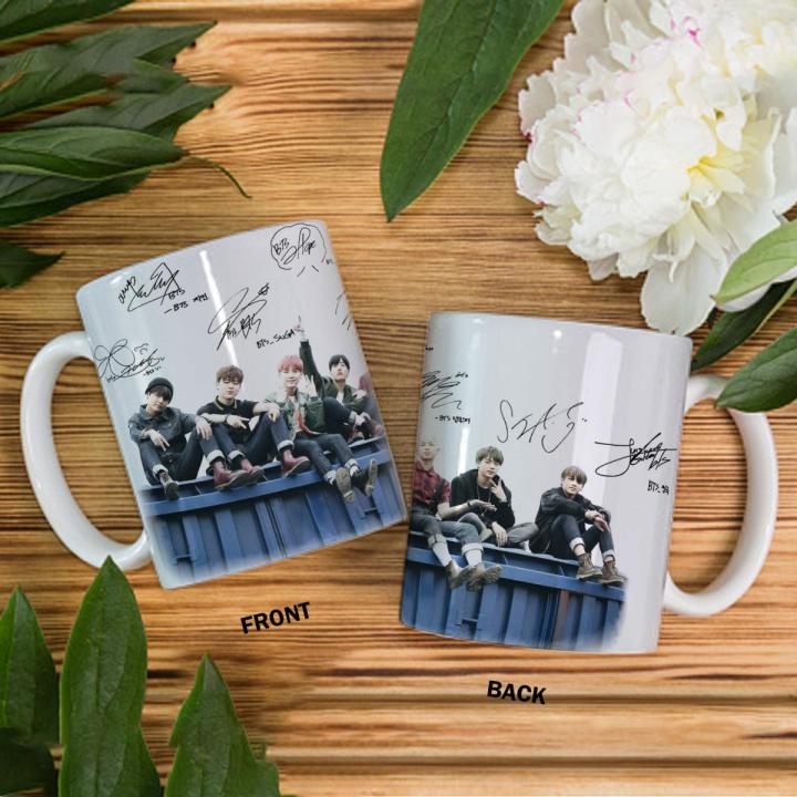 BTS Mug for Army Group Member Kpop Signature Bangtan Boys Cup