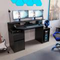 Gaming Desk, Computer Desk, Workstation For Large PC, Gaming Desk Or Home Office Desk, Perfect Black Desk With Drawers & Storage. 