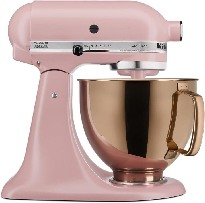 Rose Gold itchenaid Ksm5ssbrg Ksm5ssb Mixer Bowl 5-Quart Radiant Gold Stainless Steel Mixing Bowl For Kitchenaid Stand Mixer