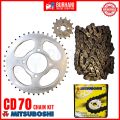 Mitsuboshi Complete Chain Sprocket Kit for CD 70 (Made in thailand). 