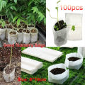 100Pcs/Pack Seedling Plants Nursery Bags Fabric Eco-Friendly Growing Planting Bags. 