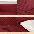 100% Waterproof Quilted Sofa Cover Maroon - Anti-Slip, Machine Washable, Stain Resistant. 