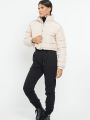 Women's Padded Crop Puffer Jacket – Warm and Stylish Winter Wear. 