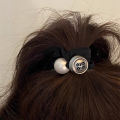 Low ball hair ornament pearl high-end head rope female high-end sense letter hair rope tie hair rubber band scrunchie headdress. 