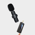 Microphone True Double Wireless - 20 Meter Long Range Portable Audio Video Recording  Live_Streaming Vlogging_Youtube for Mobile Phones - K35. 
